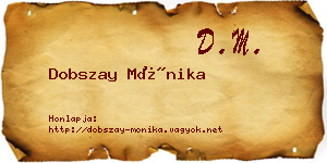 Dobszay Mónika névjegykártya