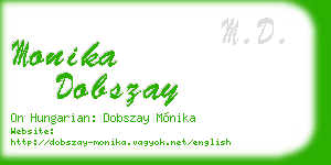 monika dobszay business card