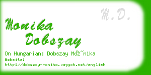 monika dobszay business card